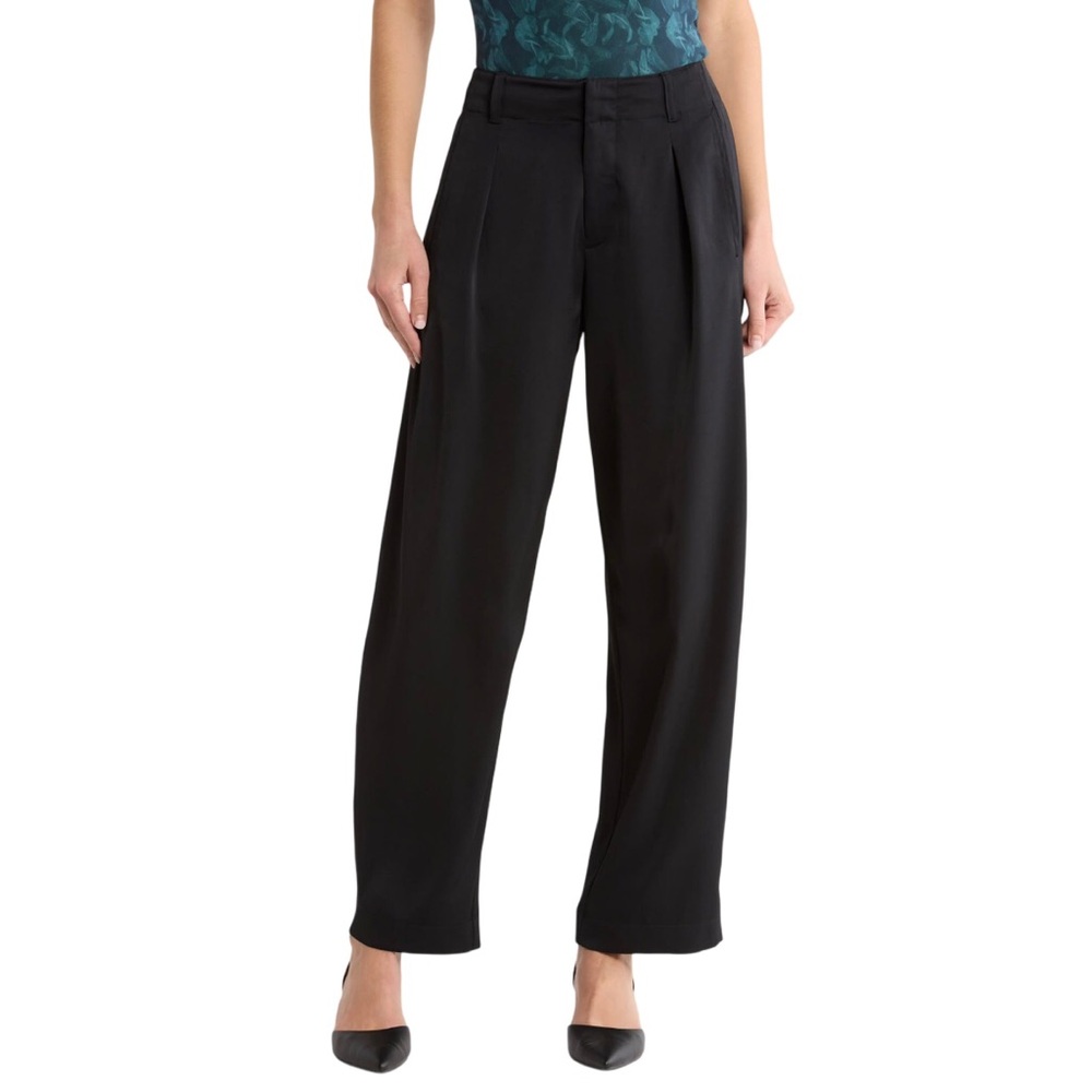 Rag And Bone Douglas Ankle Satin Trouser Pant Black Size 14